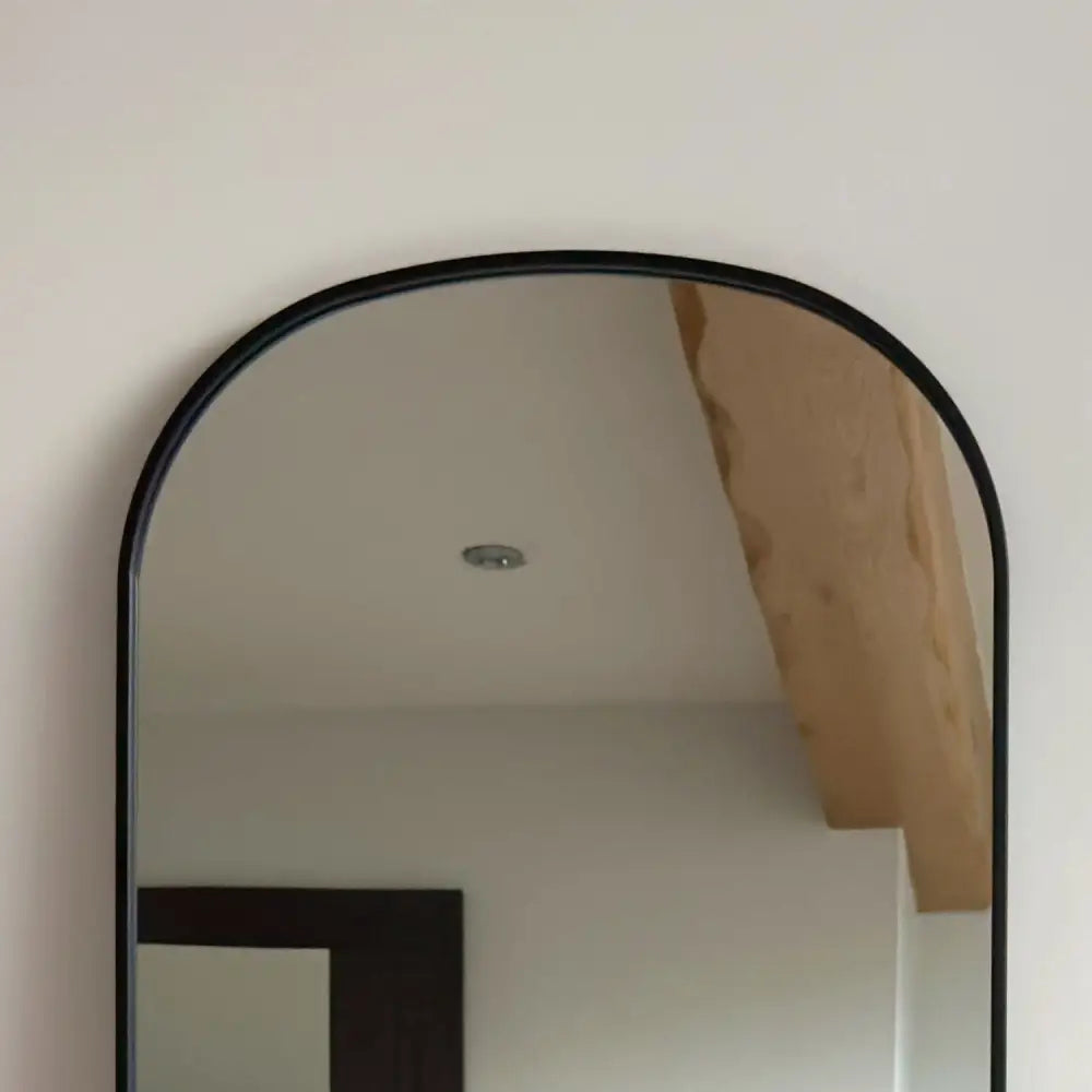 Yoko - Black Metal Gentle Arch Mirror - 150cm x 60cm - Mirror