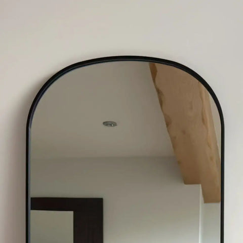 Yoko - Black Metal Gentle Arch Mirror - 150cm x 60cm - Mirror