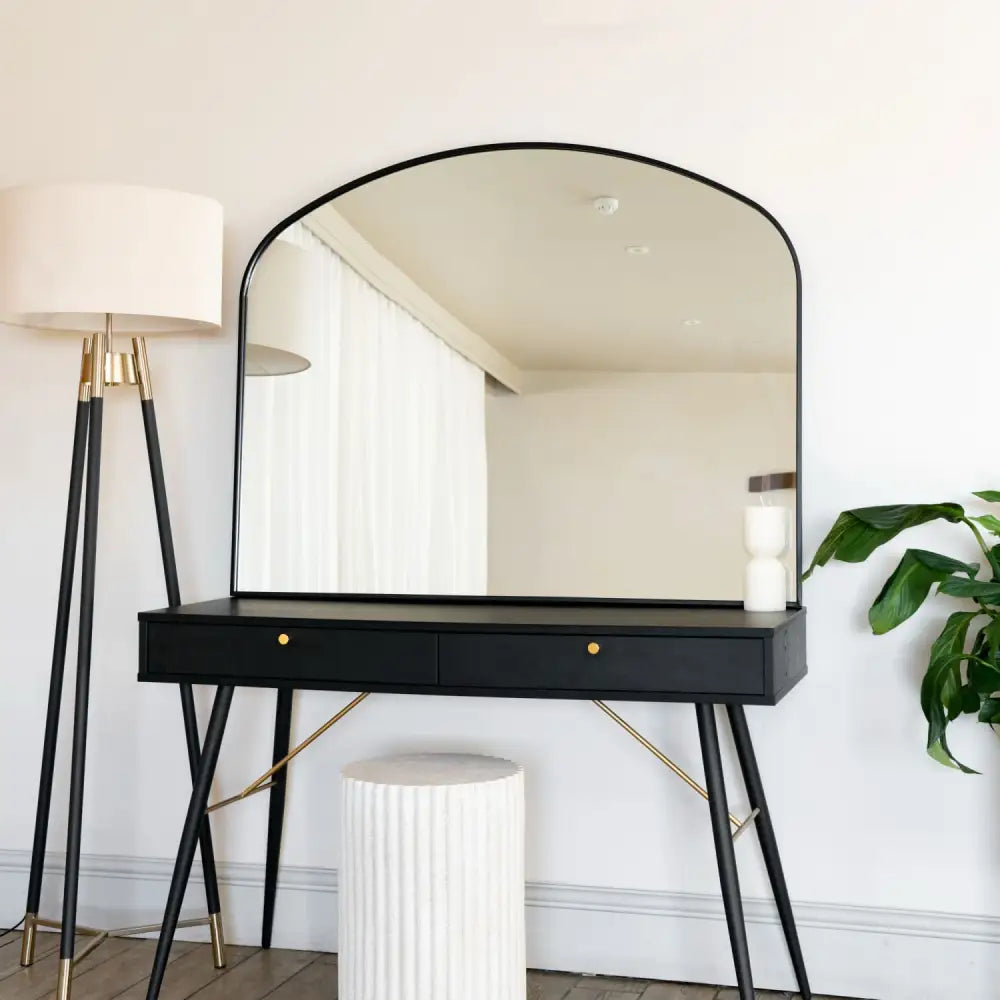 Yoko - Black Metal Gentle Arch Mirror - 95cm x 120cm - Mirror