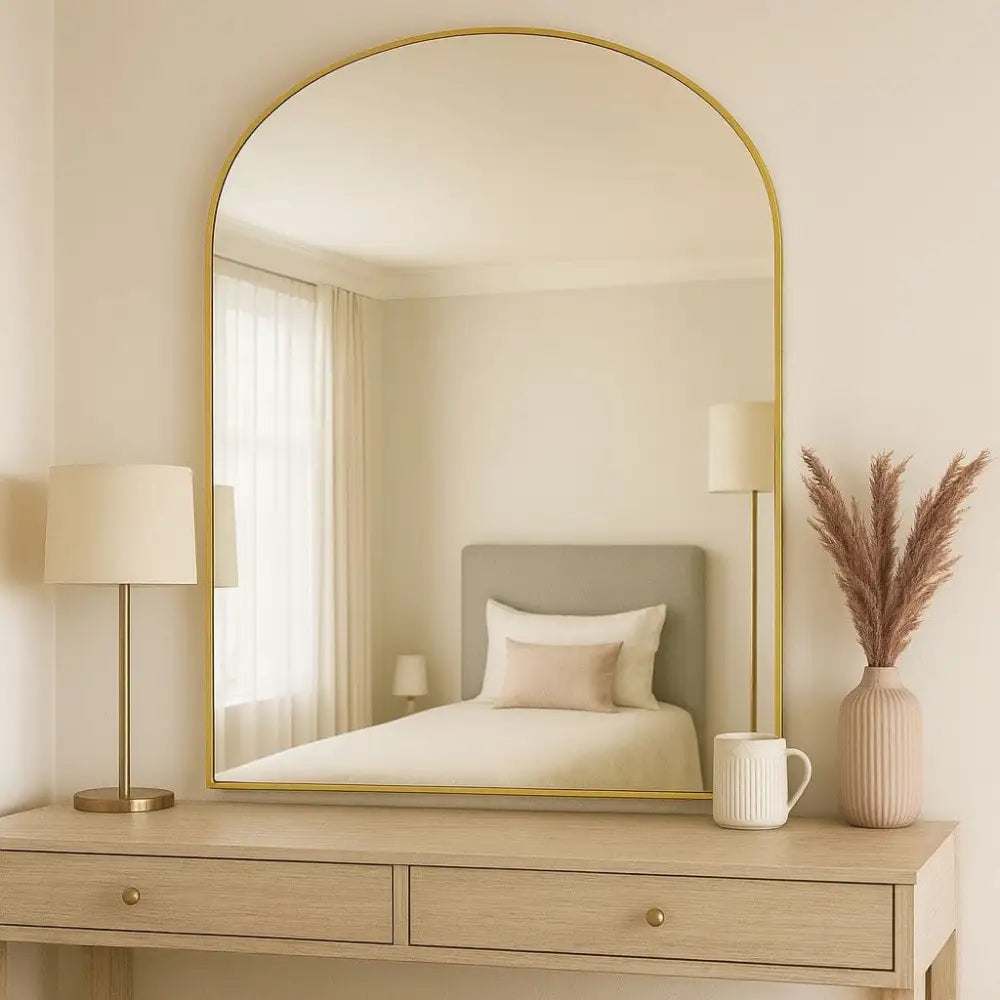 Yoko - Gold Metal Gentle Arch Mirror - 120cm x 95cm - Mirror