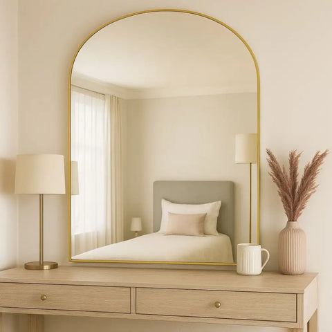 Yoko - Gold Metal Gentle Arch Mirror - 120cm x 95cm - Mirror