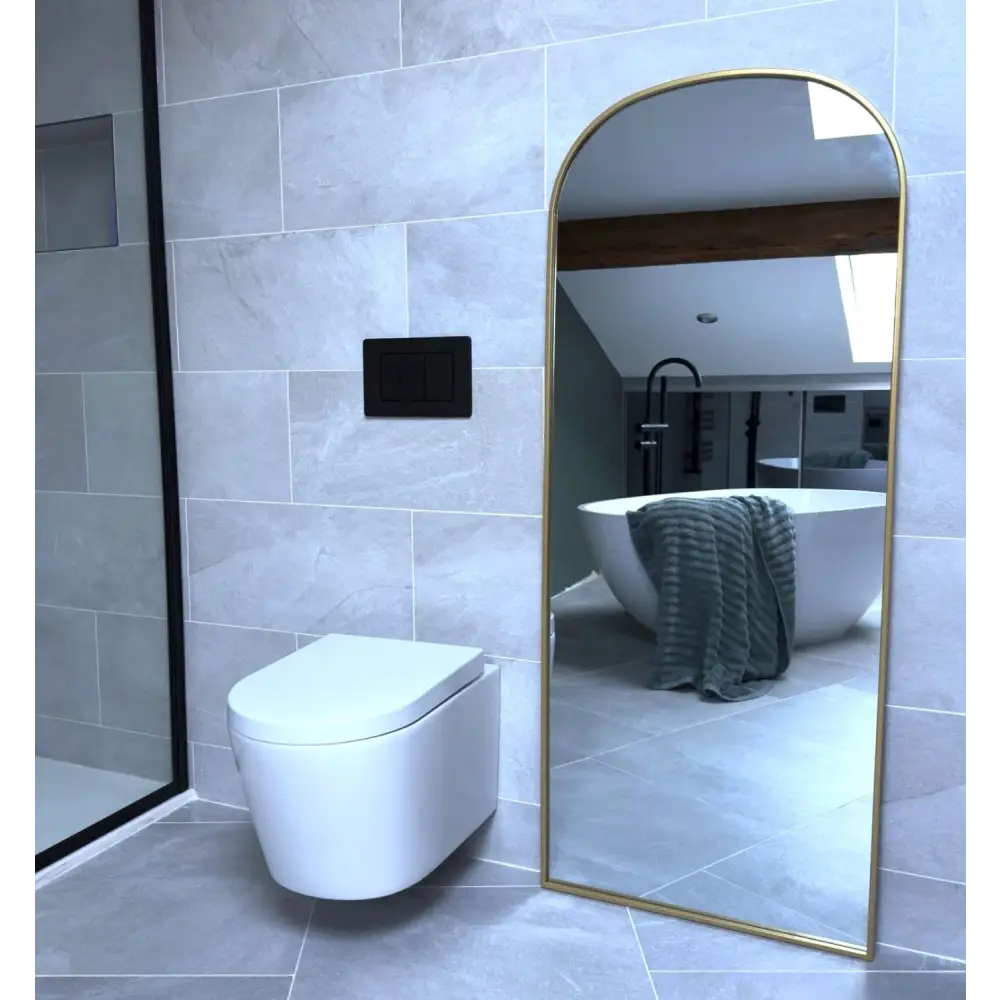 Yoko - Gold Metal Gentle Arch Mirror - 150cm x 60cm - Mirror