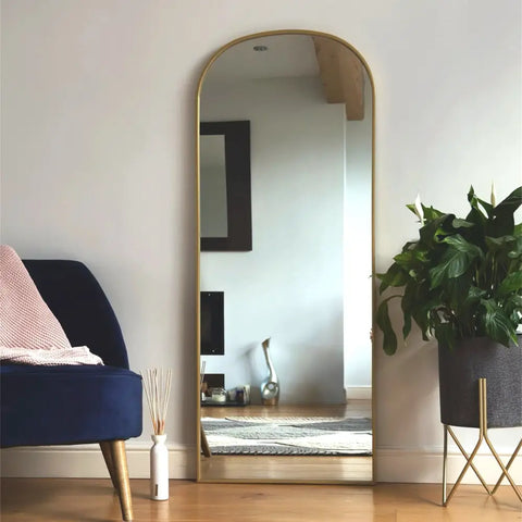 Yoko - Gold Metal Gentle Arch Mirror - 150cm x 60cm - Mirror