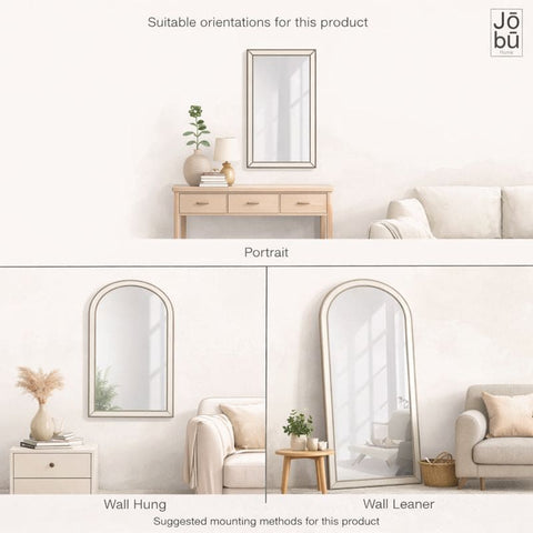 Yoko - Gold Metal Gentle Arch Mirror - 160cm x 60cm