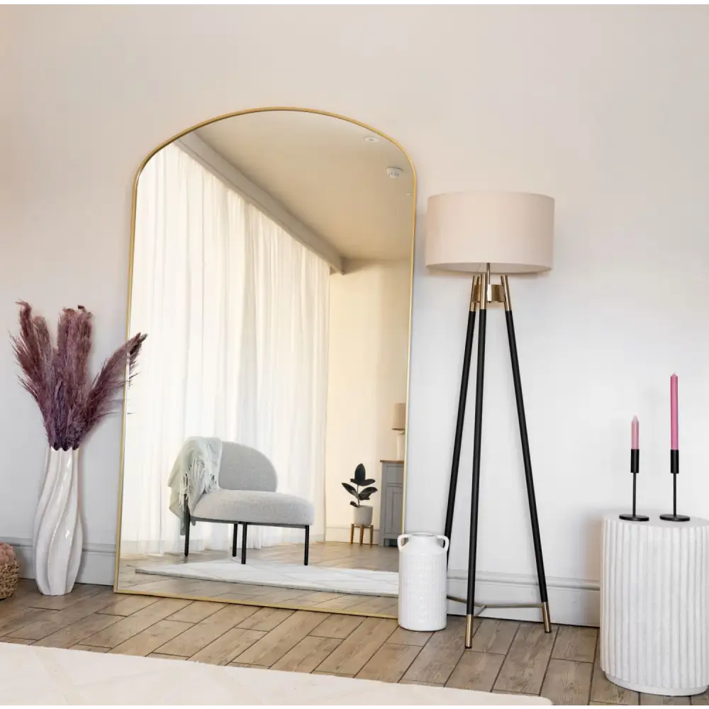 Yoko - Gold Metal Gentle Arch Mirror - 200cm x 120cm - Mirror