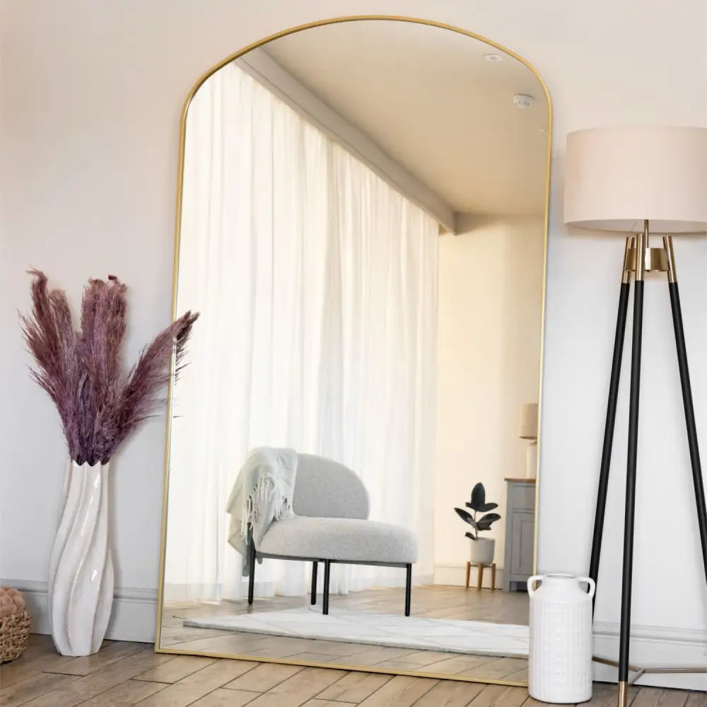 Yoko - Gold Metal Gentle Arch Mirror - 200cm x 120cm - Mirror