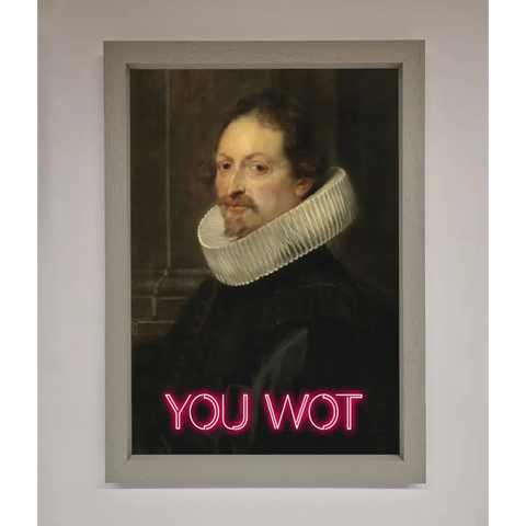 You Wot Renaissance Framed Poster - A3 (29.7 x 42 cm) / Grey - Framed Print