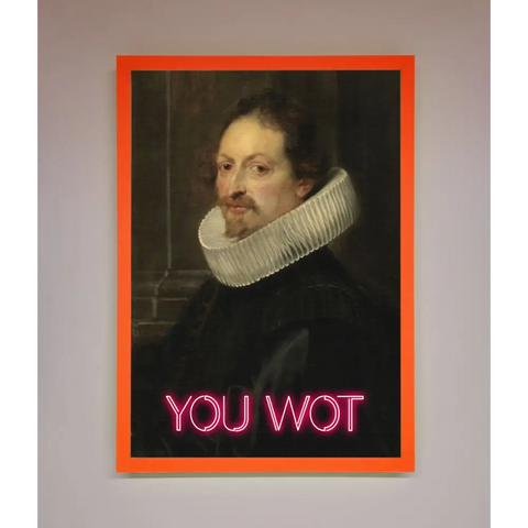 You Wot Renaissance Framed Poster - A3 (29.7 x 42 cm) / Neon Orange - Framed Print