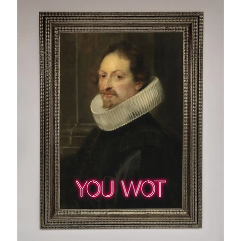 You Wot Renaissance Framed Poster - A3 (29.7 x 42 cm) / Ornate Silver - Framed Print