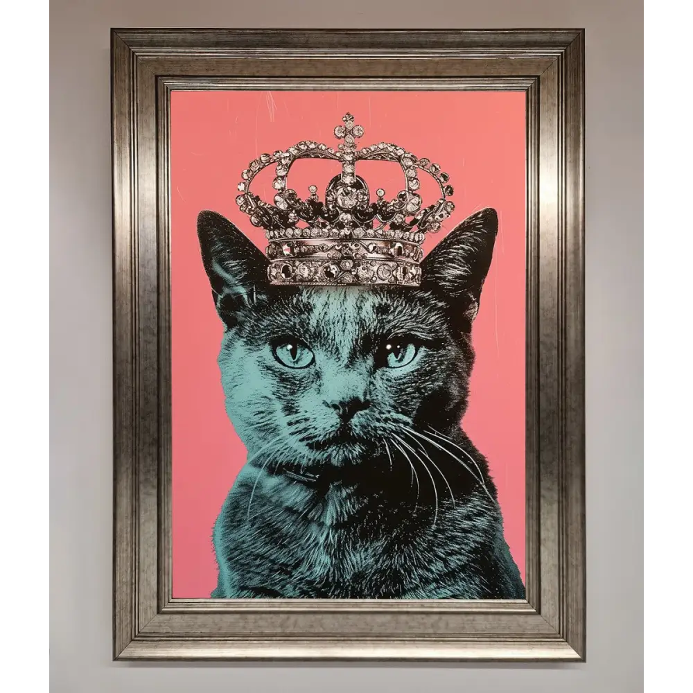 Your Majesty Cat Framed Print - A3 (29.7 x 42 cm) / Silver - Framed Print
