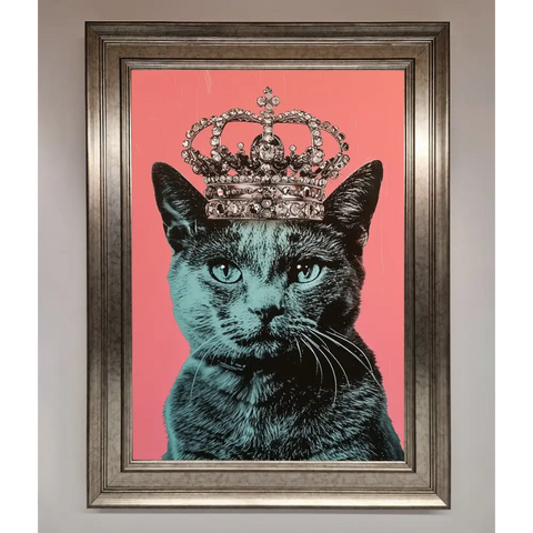 Your Majesty Cat Framed Print - A3 (29.7 x 42 cm) / Silver - Framed Print