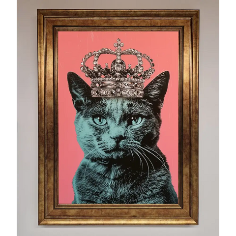 Your Majesty Cat Framed Print - B0 (100 x 141 cm) / Bronze - Framed Print
