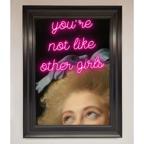 Youre Not Like Other Girls Framed Wall Art - A1 (59.4 x 84.1 cm) / Matt Black - Framed Print