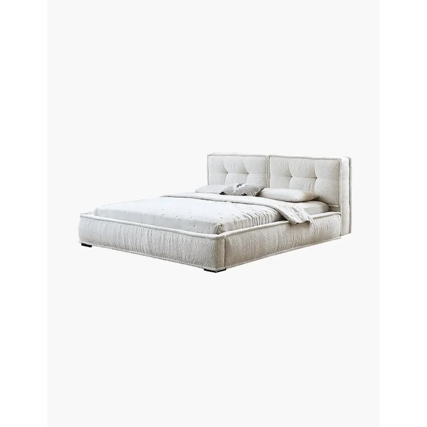 Yuki King Size Bed Super King Size No Storage White - Bed frame