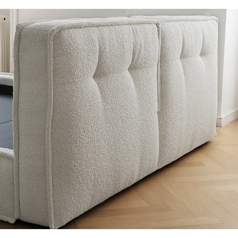 Yuki King Size Bed Super King Size No Storage White - Bed frame