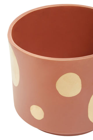 Yuri Large Terracotta Gold Spotted Planter