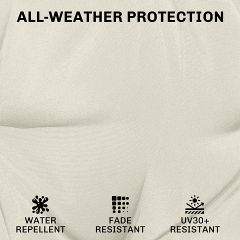 Outsunny Outdoor Chair Seat Cushions Set of 2, Garden Chair Cushions with 7cm Thick Foam & Ties, Cream White