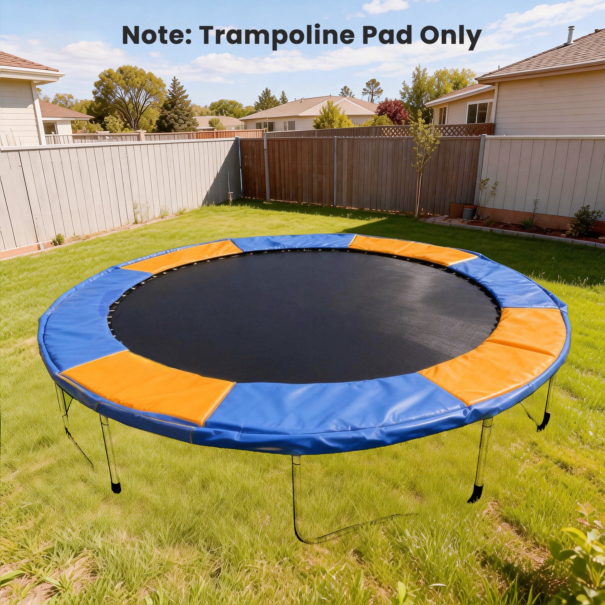HOMCOM 8FT Trampoline Spring Cover, Plastic Trampoline Pad Replacement Safety Guard, Yellow and Blue
