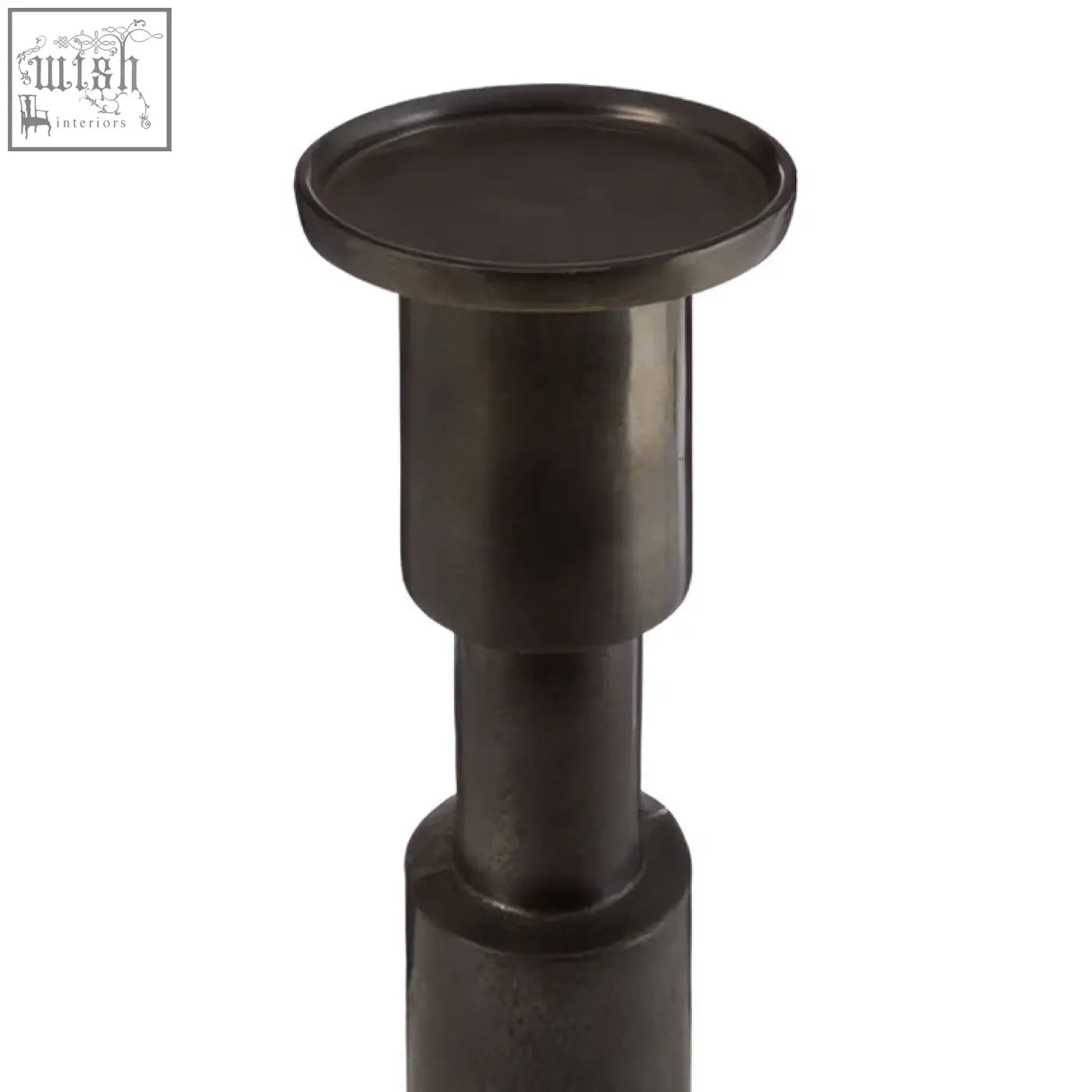 Dark bronze cylindrical table leg with flat top for zac small candle holder small candle holder design
