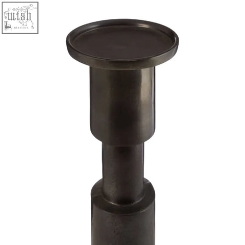Dark bronze cylindrical table leg with flat top for zac small candle holder small candle holder design