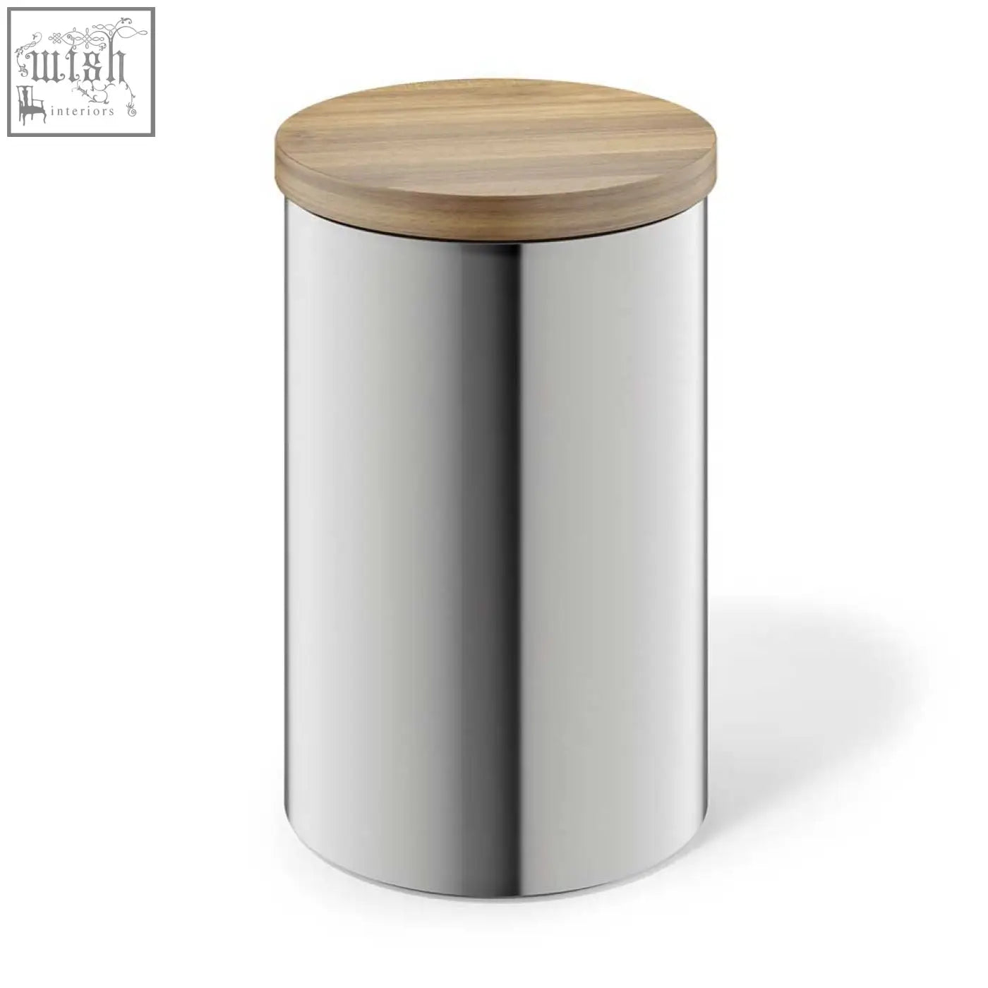 Stainless steel zack cera storage canister with light wood lid perfect for aroma sealing kitchen essentials
