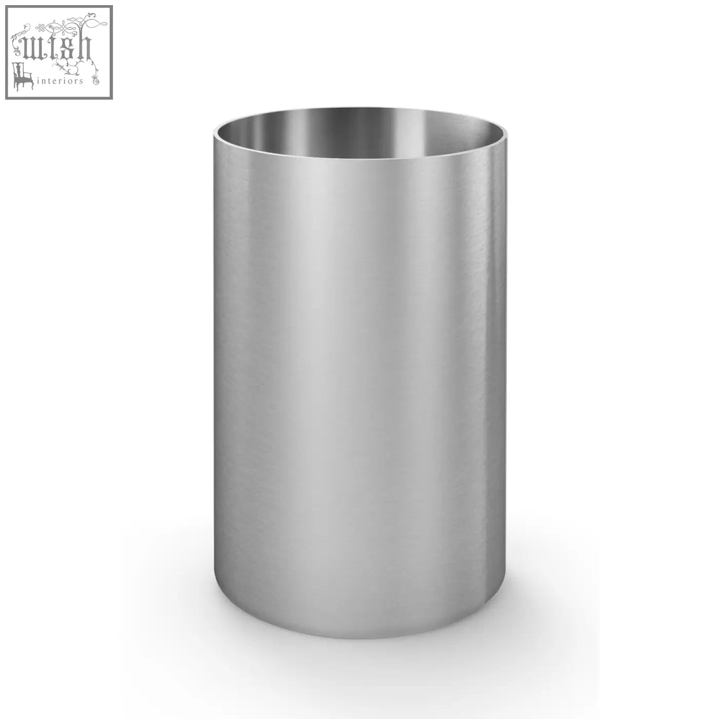 A sleek matt brushed stainless steel cupa mug tumbler with a smooth reflective surface by Zack Cupa