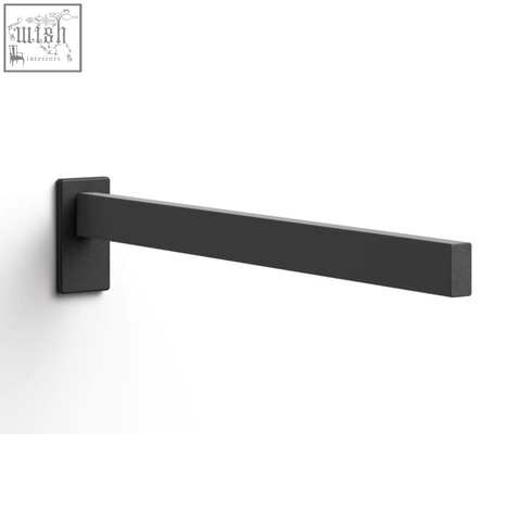 Black matte stainless steel Zack Linea towel holder 42 cm wall-mounted with sleek minimalist design