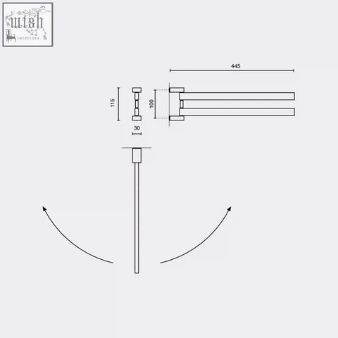 Modern minimalist pendant light with sleek metallic finish complementing stainless steel linea towel holder design