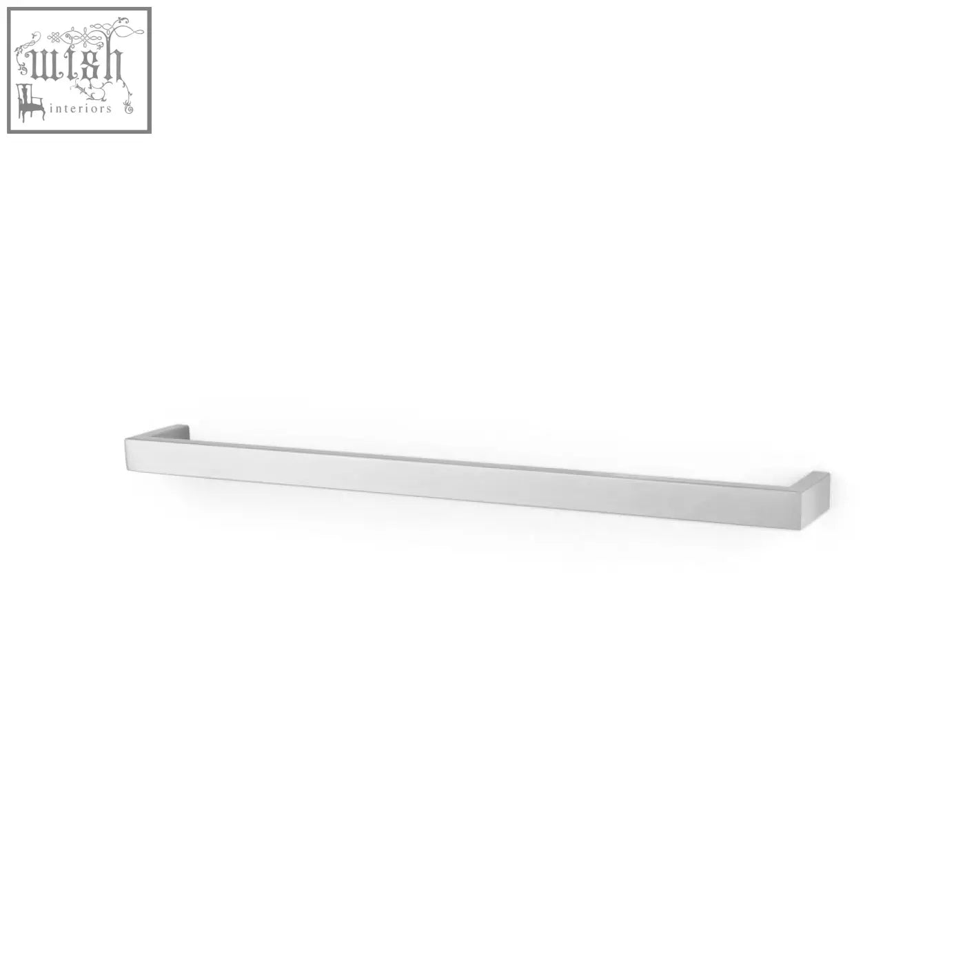 Zack Linea brushed stainless steel towel rail with sleek rectangular design in modern brushed stainless steel finish