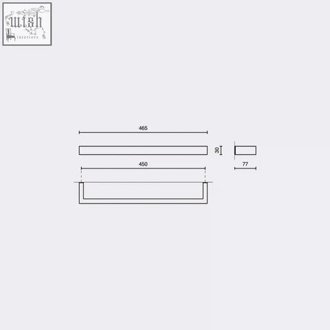 Minimalist rectangular zack linea towel rail in polished stainless steel with clean lines and precise dimensions