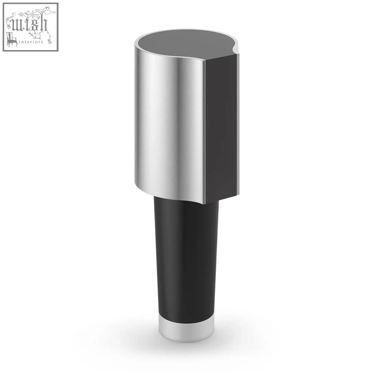 Black and silver stainless steel premiro wine stopper with sleek modern design for sealing wine bottles