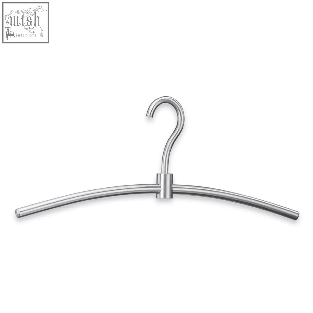 Zack Swing premium brushed steel swing coat hanger with sleek curved design and polished stainless steel finish