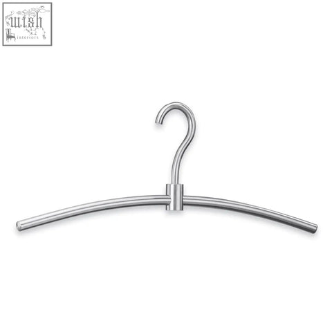Zack Swing premium brushed steel swing coat hanger with sleek curved design and polished stainless steel finish
