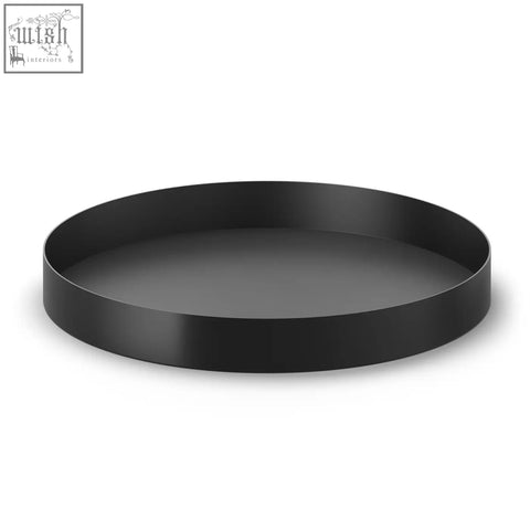 Black matte trevo tray stainless steel serving tray with sleek minimalist design perfect for stylish serving