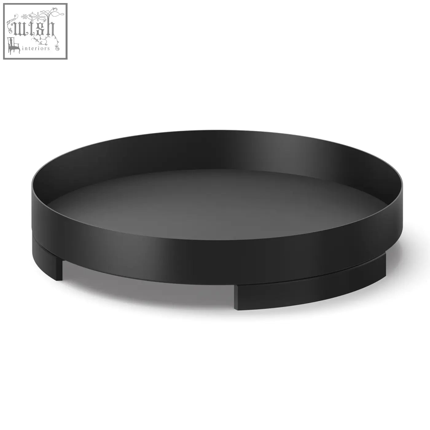 Black stainless steel zack trevo serving tray 30cm with sleek minimalist design and raised edges