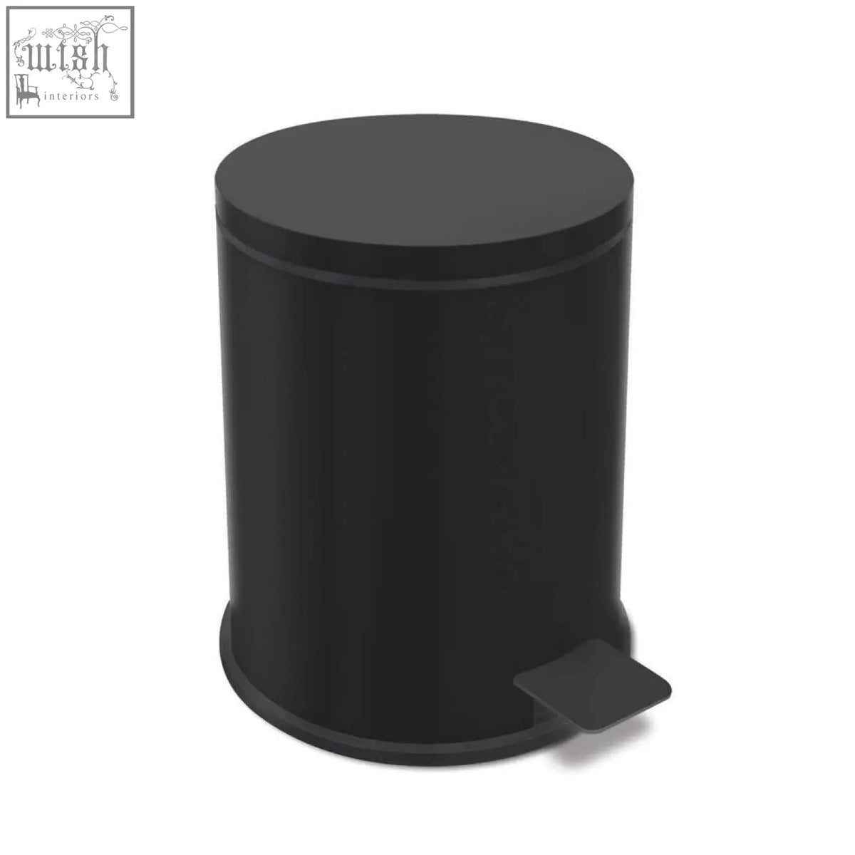 Black vasca pedal bin 3 ltr with sleek matte finish stainless steel pedal bin for easy waste disposal