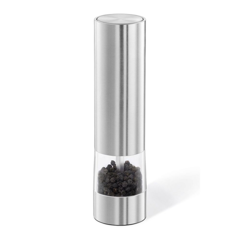 Zack Monino Premium Brushed Stainless Steel Electric Pepper Grinder - Award-Winning German Design