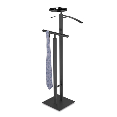 Zack Atacio Powder Coated Black Stainless Steel Clothes Butler 50636