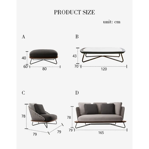 Zarina Outdoor Sofa Set GardenArmchair
