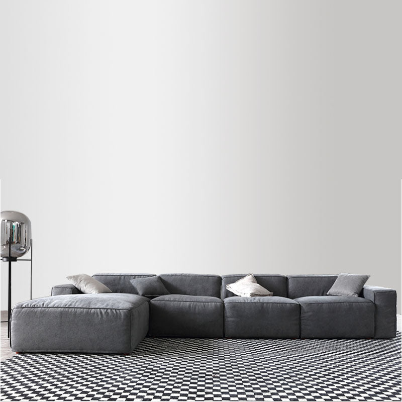 Zavia Three Seater Corner Sofa, Linen