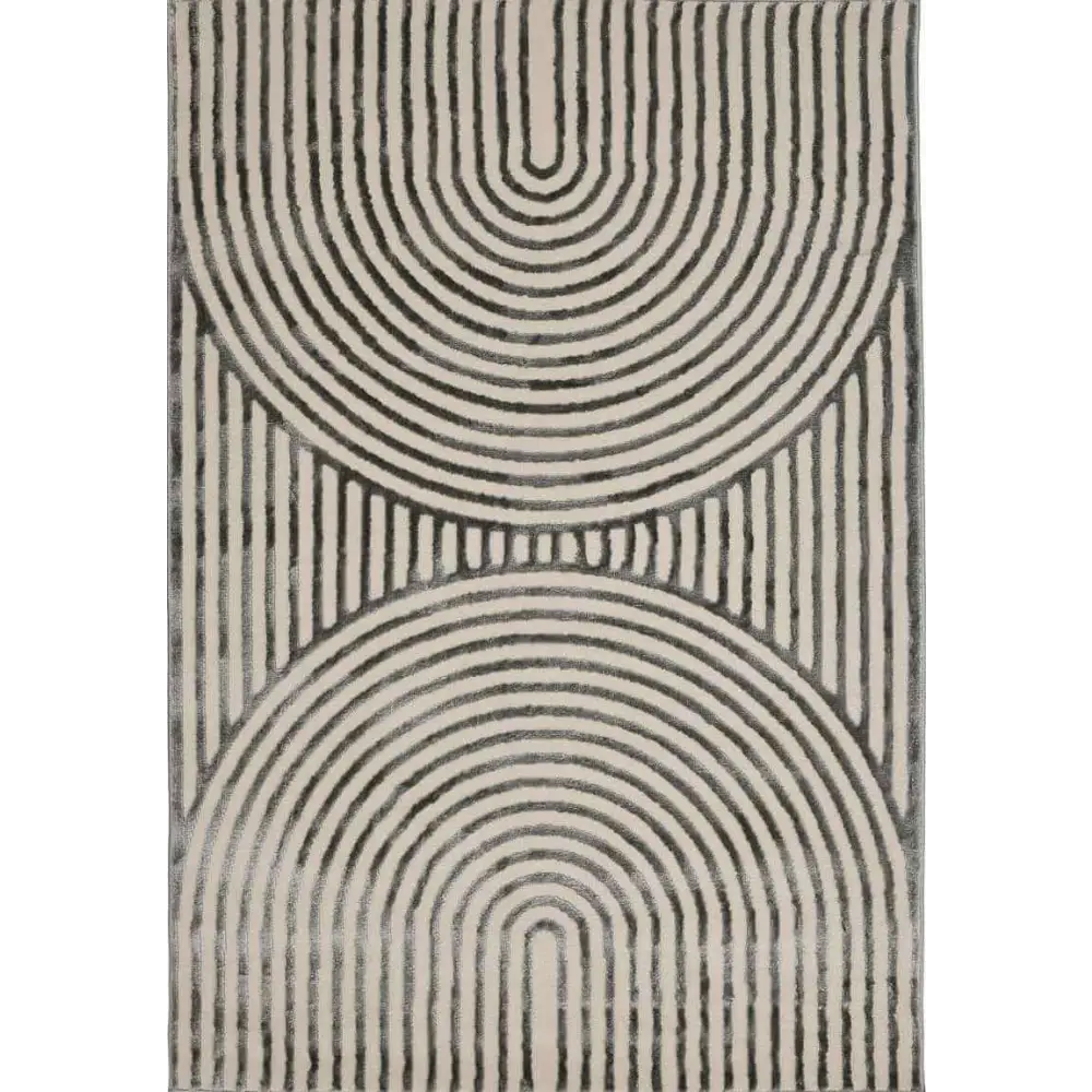 Zeo Deco Rug – Soft 3D Texture in Beige & Blue - 120X170 cm / Arcs Natural - Rugs