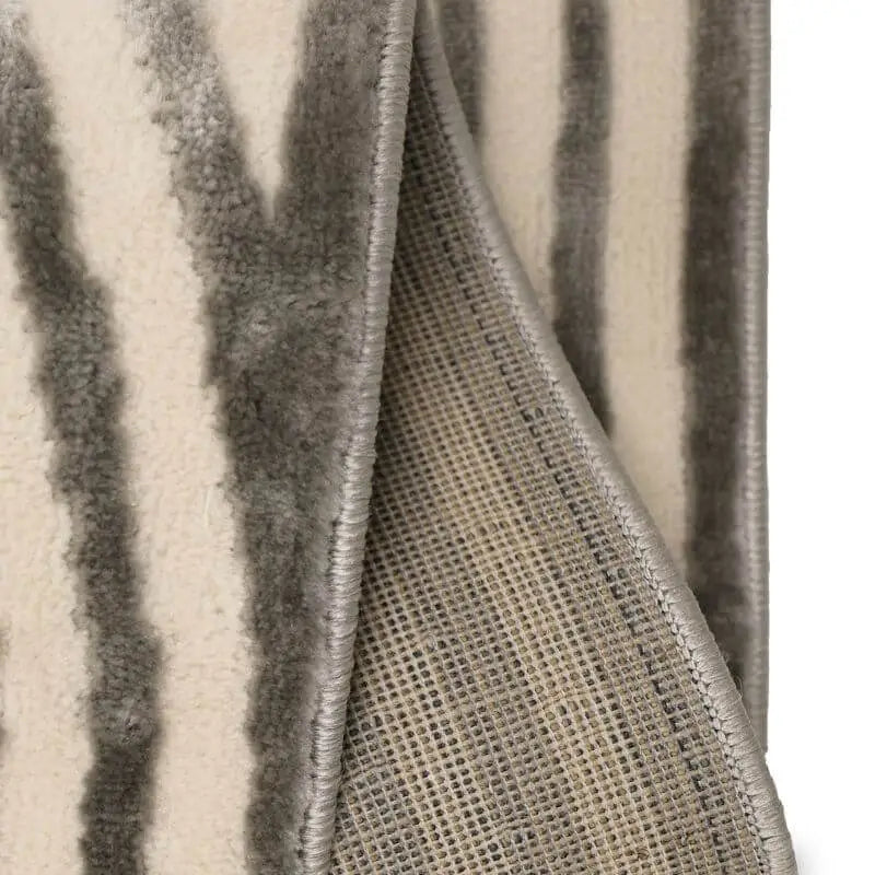 Zeo Deco Rug – Soft 3D Texture in Beige & Blue - Rugs