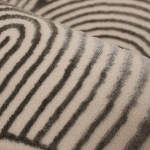 Zeo Deco Rug – Soft 3D Texture in Beige & Blue - Rugs