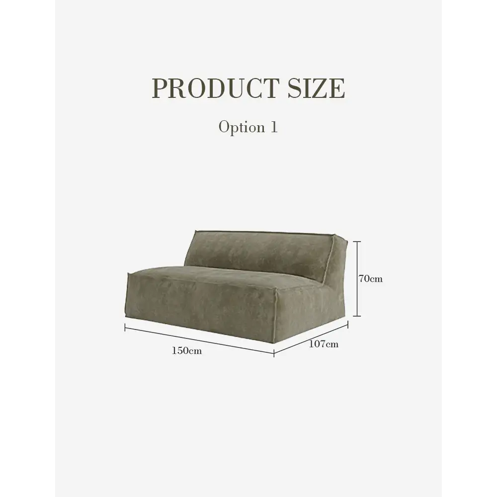 Zephyrine Bean Bag Modular Sofa Two Seater Sofa - sofa