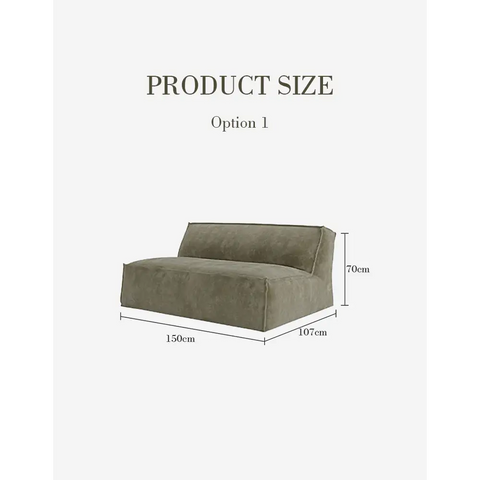 Zephyrine Bean Bag Modular Sofa Two Seater Sofa - sofa