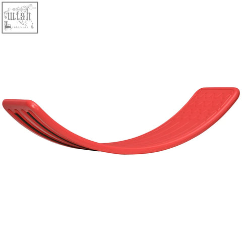 Red zonekiz balance board kids wobble board with textured surface and curved design as stepping stone toy